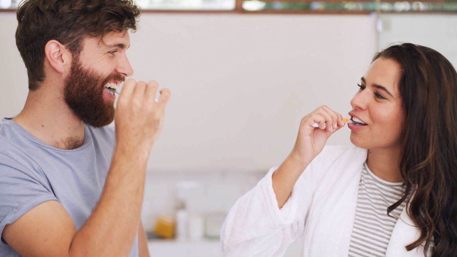 Zusammen Zähneputzen