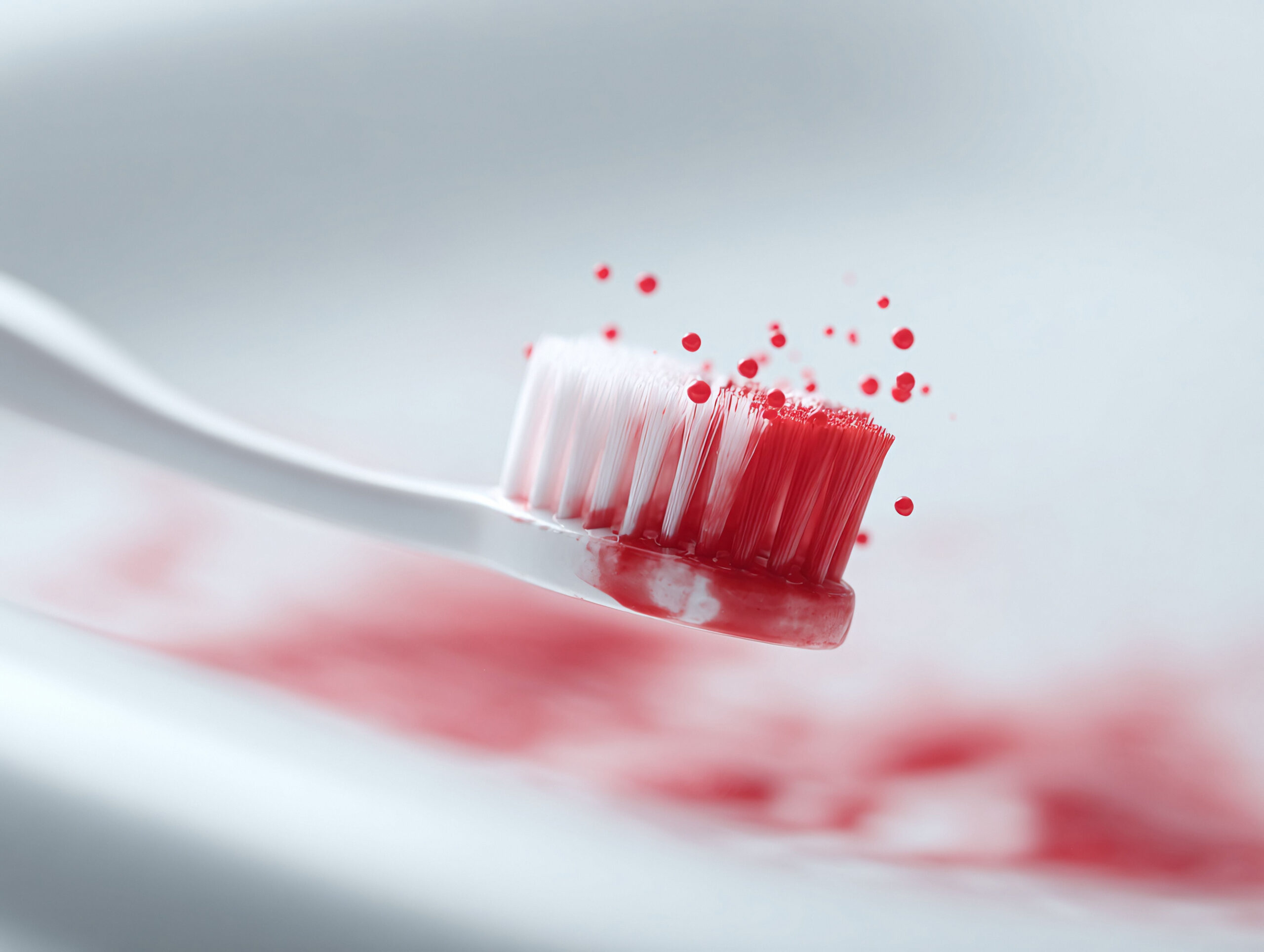 Blutige Zahnbürste, Zahnfleischbluten